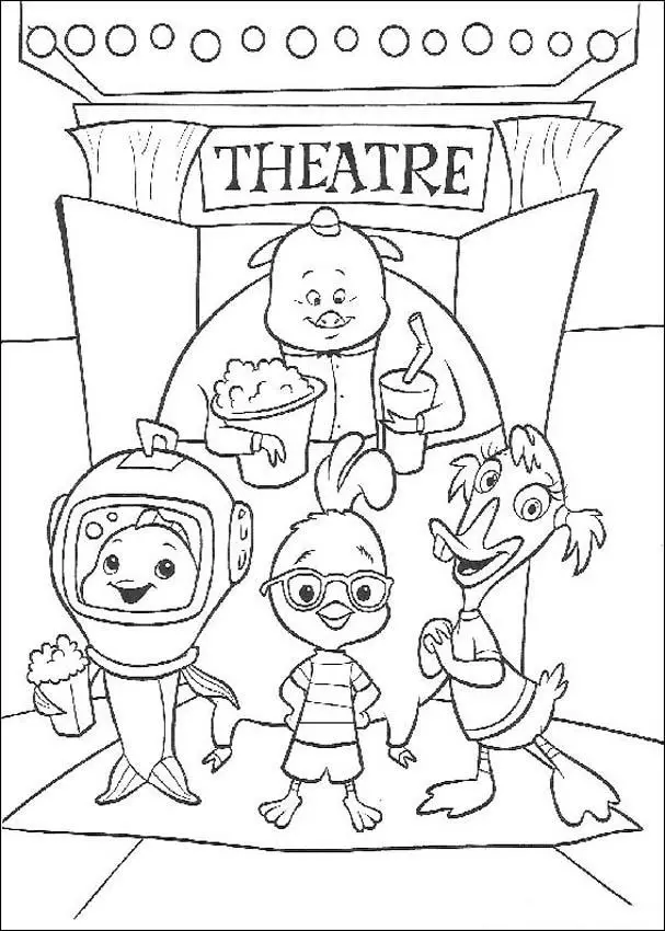 Chicken Little Free Coloring Printable 4