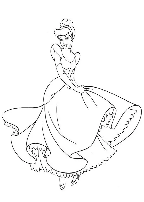 Cinderella 2 Free Coloring Printable 1