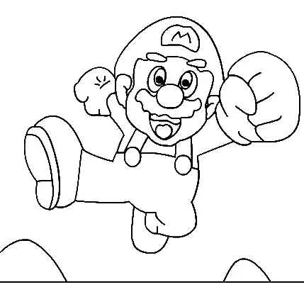 Super Mario Bros Coloring Sheets on Super Mario Bros Coloring Pages 4 Png