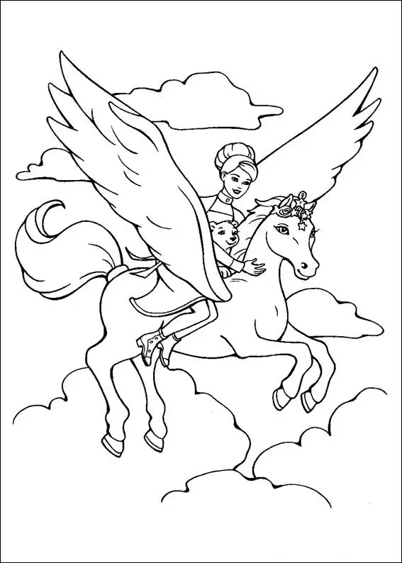 Barbie and The Magic Pegasus Free Coloring Printable 14
