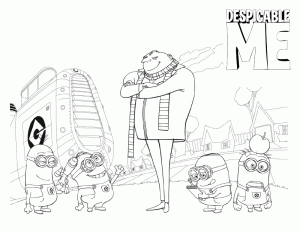 Despicable Me Free Coloring Printable 7