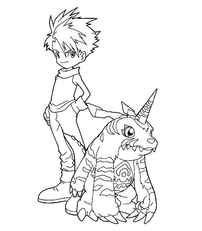 Digimon Tamers Coloring Pages 2
