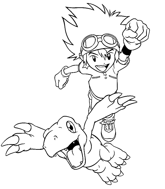 Digimon Tamers Coloring Pages 9