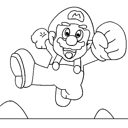 Super Mario Free Coloring Printable 7