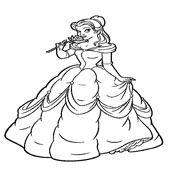 Belle Coloring Pages 5